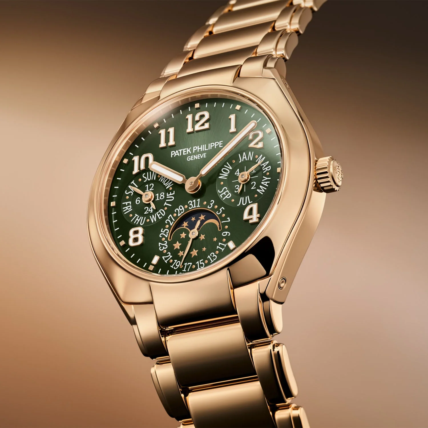 Twenty~4 Perpetual Calendar 18ct Rose Gold Olive Green Dial Watch - Image 3