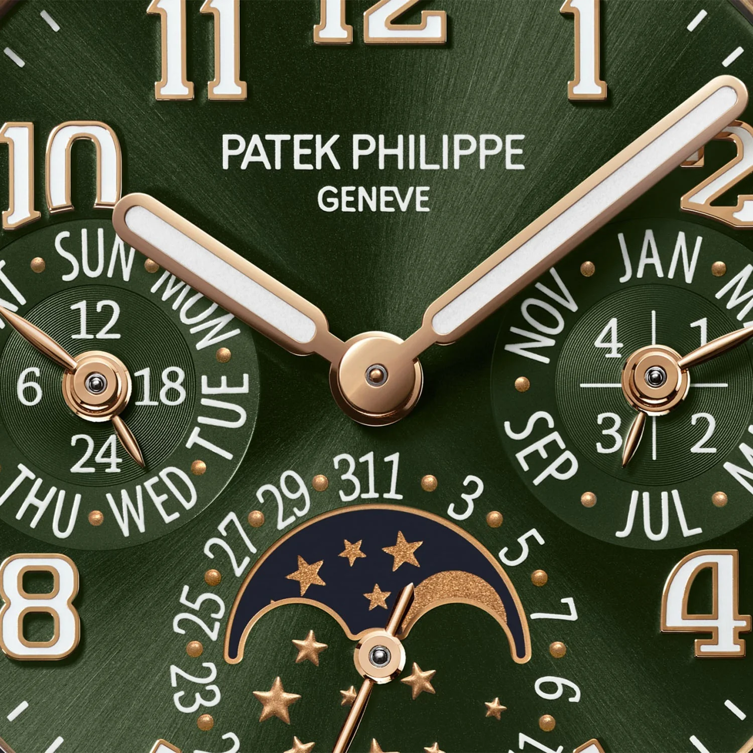 Twenty~4 Perpetual Calendar 18ct Rose Gold Olive Green Dial Watch - Image 4