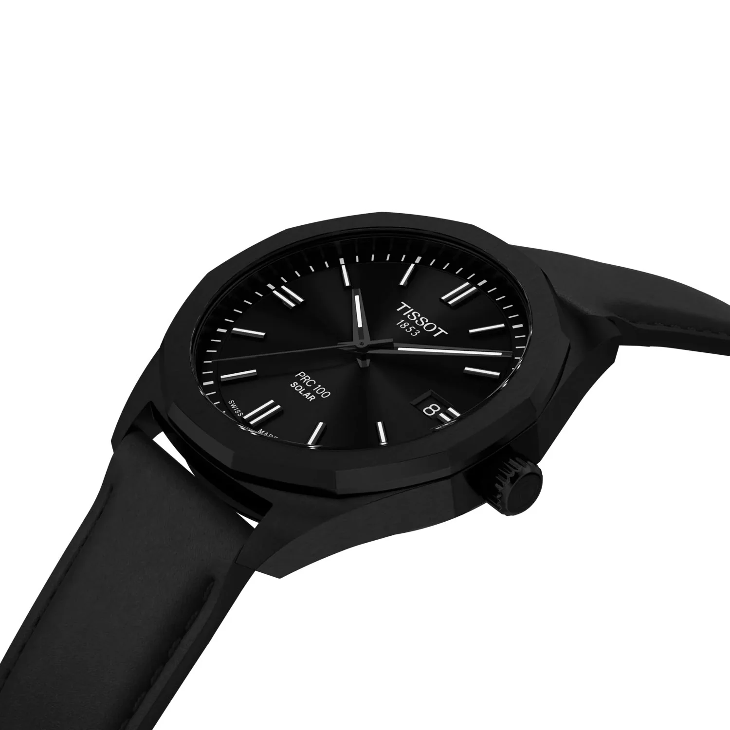 PRC 100 Solar 39mm Black PVD Mens Strap Watch - Image 3