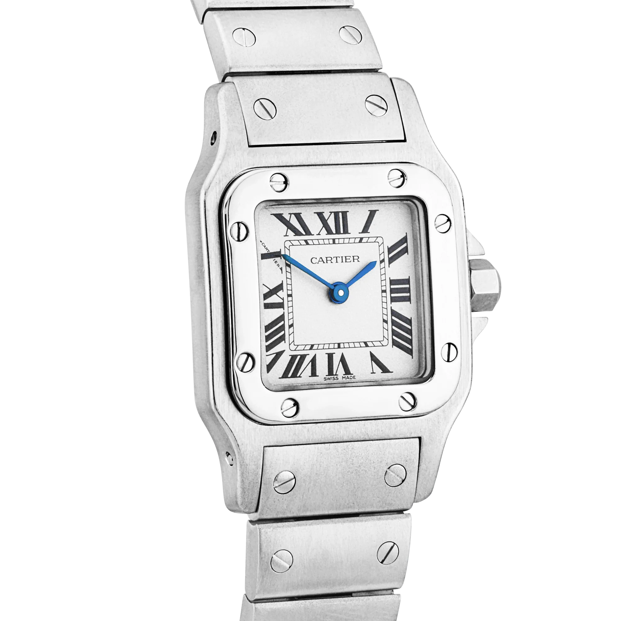 Cartier Santos Galbee Steel Ladies Bracelet Watch (2007) - Image 2