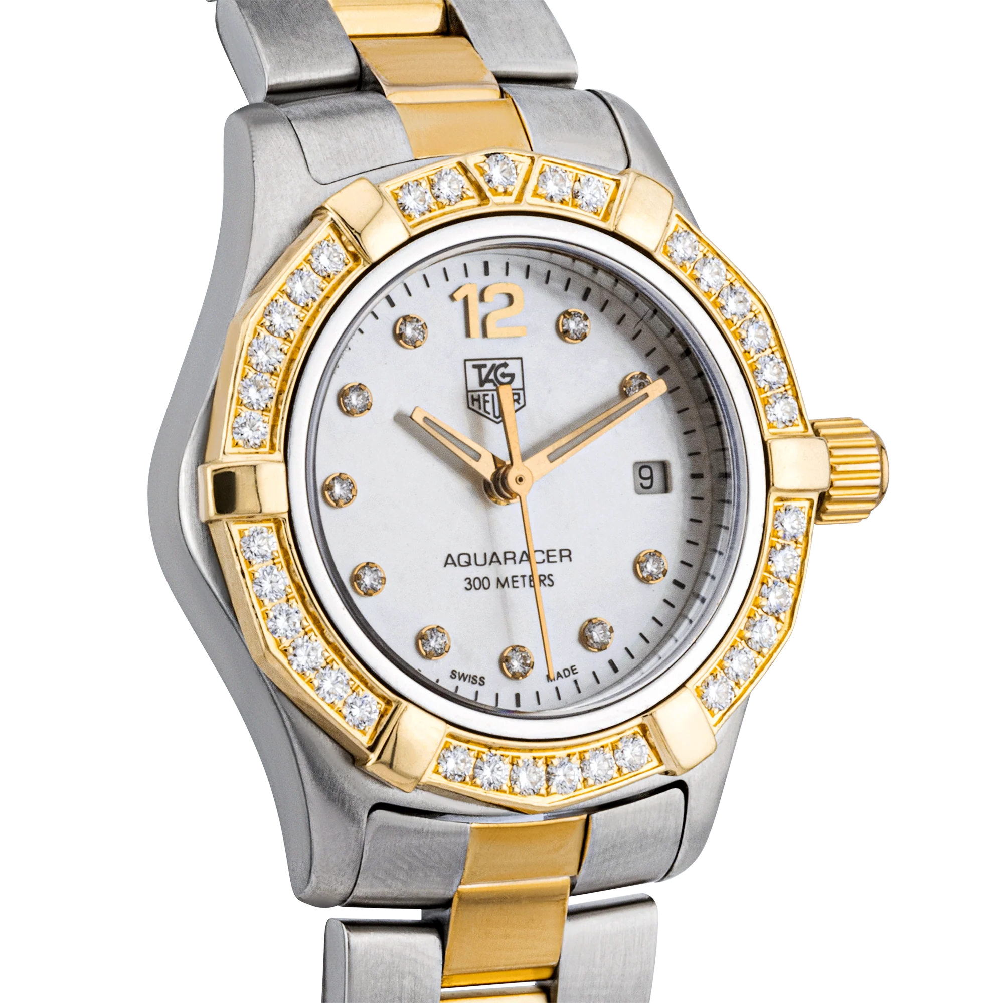 TAG Heuer Aquaracer 27mm Two-Tone Diamond Set Ladies Watch (2007) - Image 2