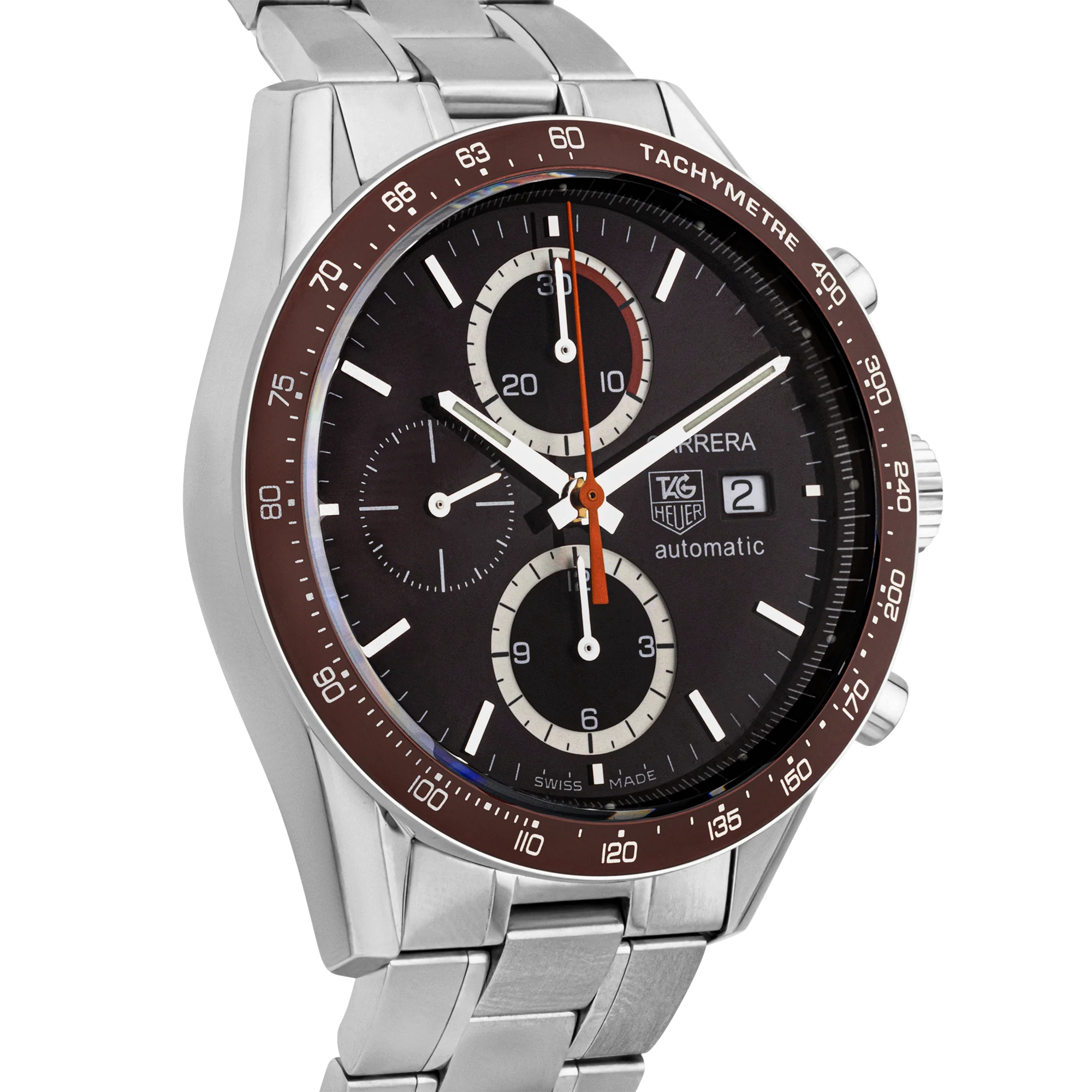 TAG Heuer Carrera Chronograph 41mm Brown Dial Automatic Watch (2007) - Image 2