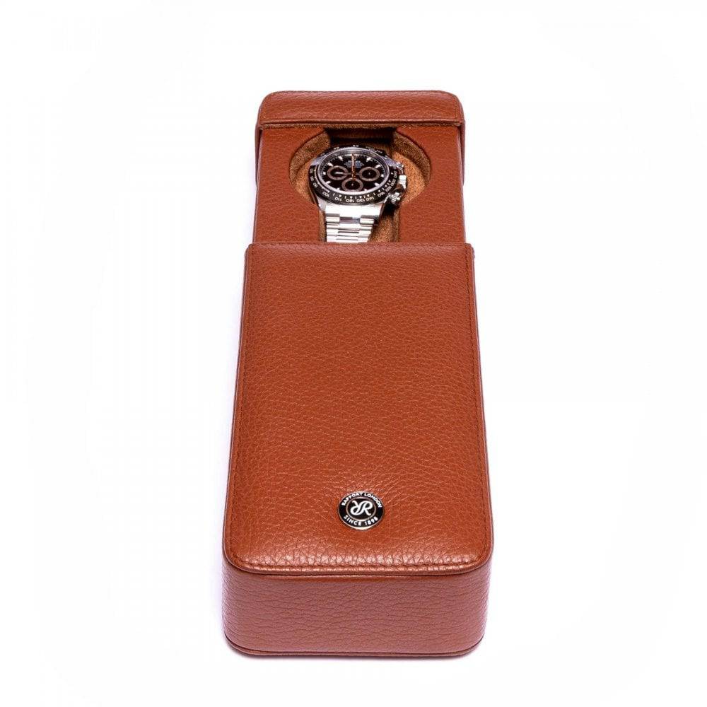 Tan Leather Single Watch Slipcase - Image 2