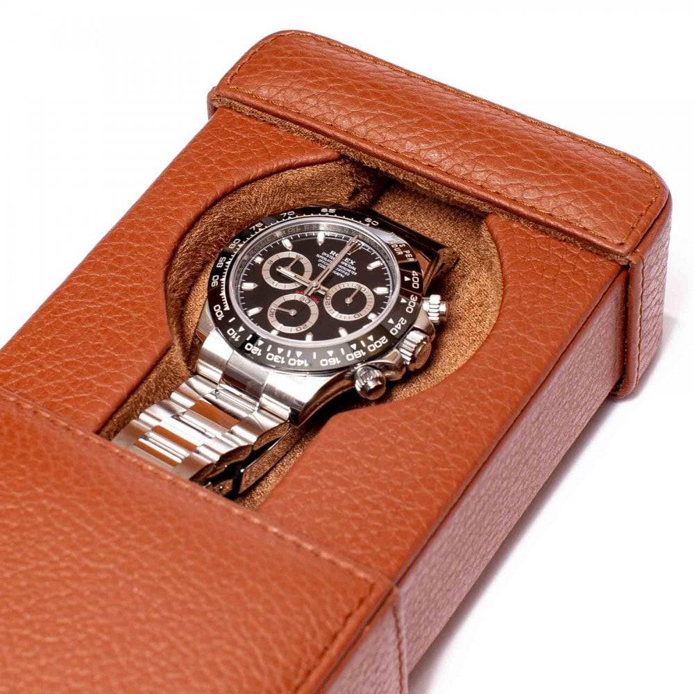 Tan Leather Single Watch Slipcase - Image 3