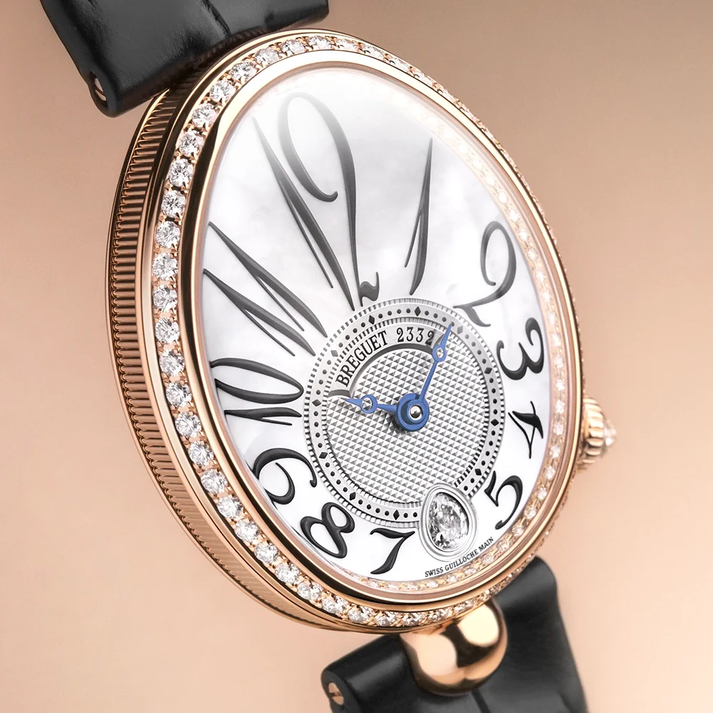 Reine de Naples 8918 18ct Rose Gold Diamond Set Ladies Strap Watch - Image 4