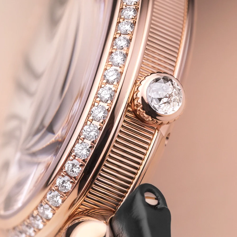 Reine de Naples 8918 18ct Rose Gold Diamond Set Ladies Strap Watch - Image 5