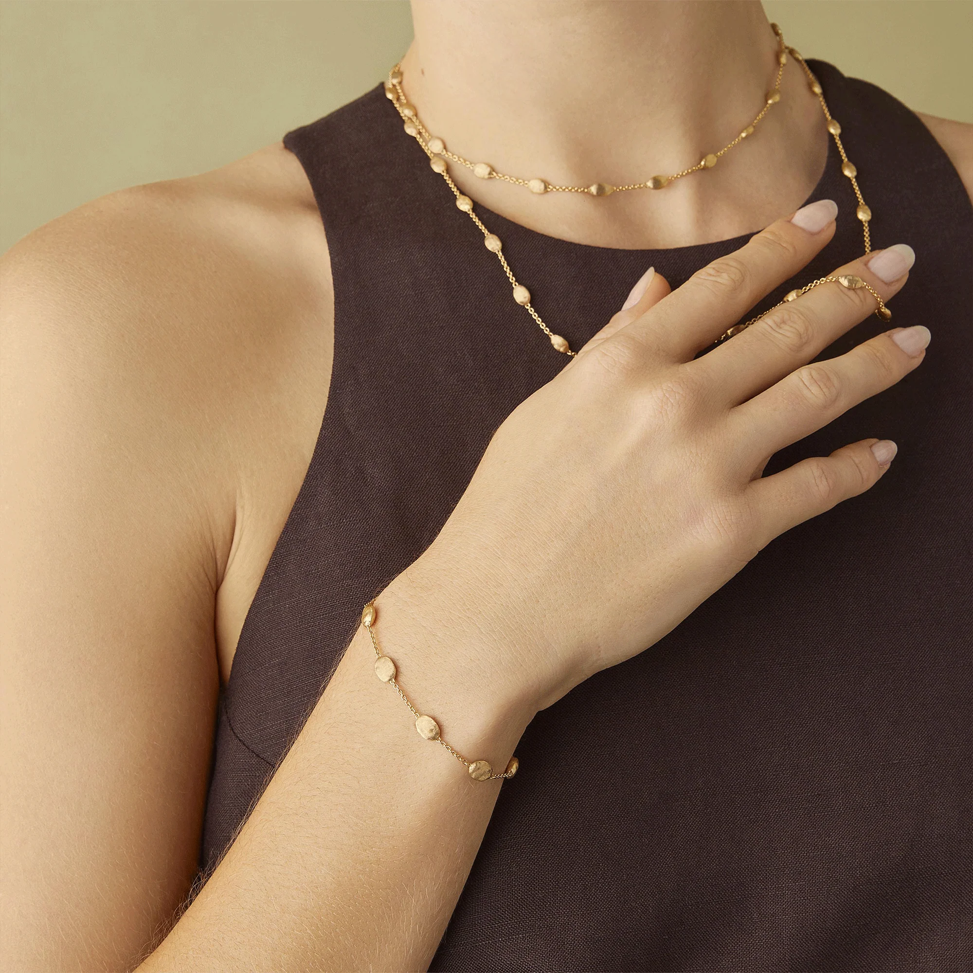 Siviglia 18ct Yellow Gold Bracelet With Mini Oval Elements - Image 2