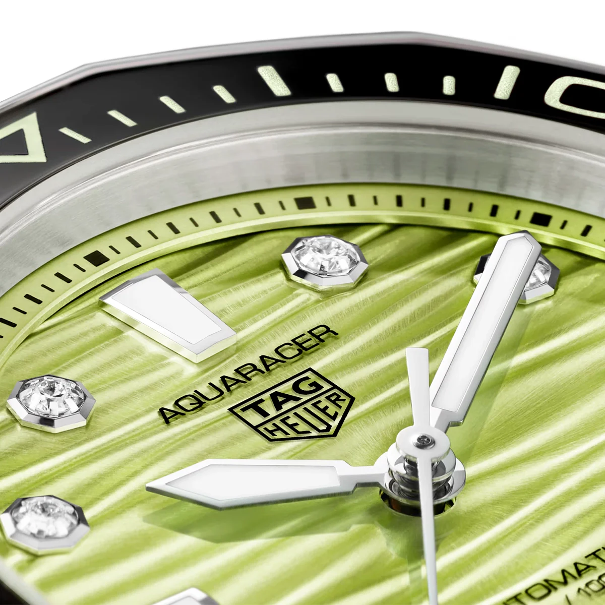 Aquaracer 36mm Green Diamond Dial & Ceramic Bezel Ladies Watch - Image 2