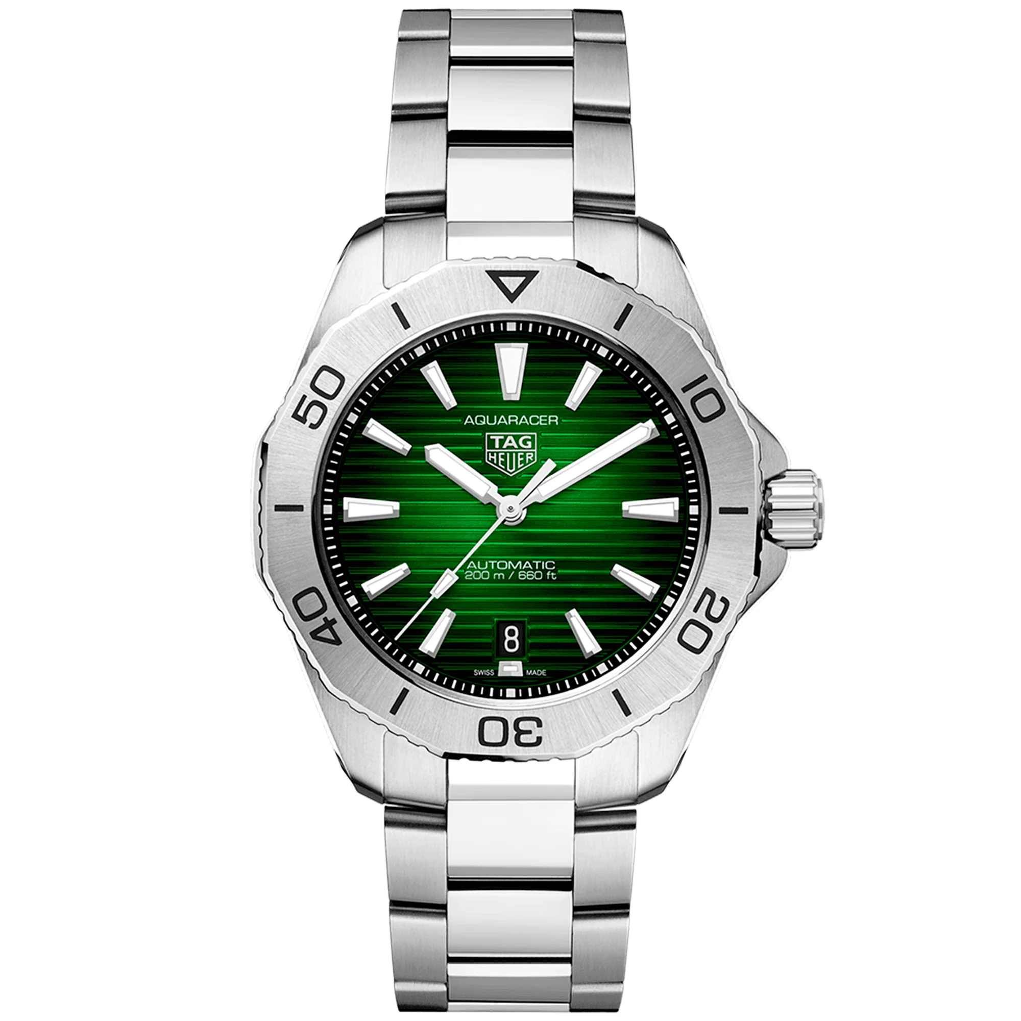 Aquaracer Professional 200 Date 40mm Green Dial Automatic Bracelet Watch - Image 3