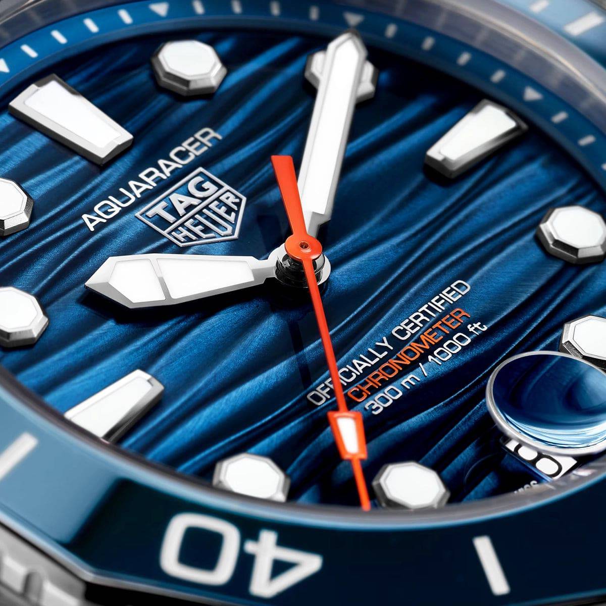 Aquaracer Professional 300 Date 42mm Blue Dial Bracelet Watch - Image 2