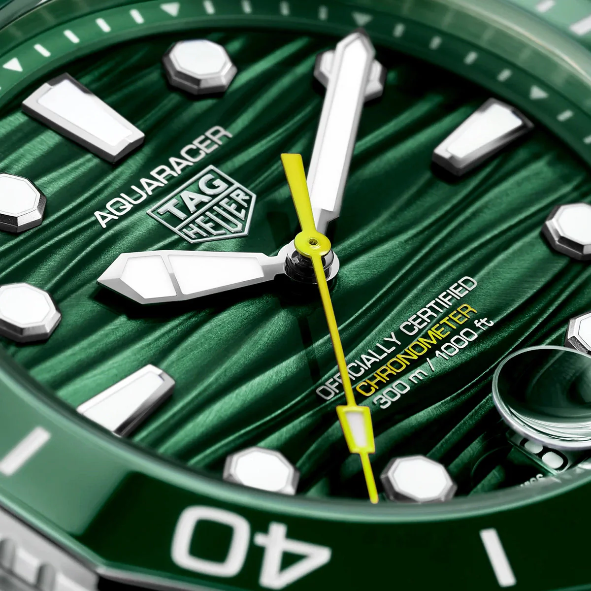 Aquaracer Professional 300 Date 42mm Green Dial Bracelet Watch - Image 3