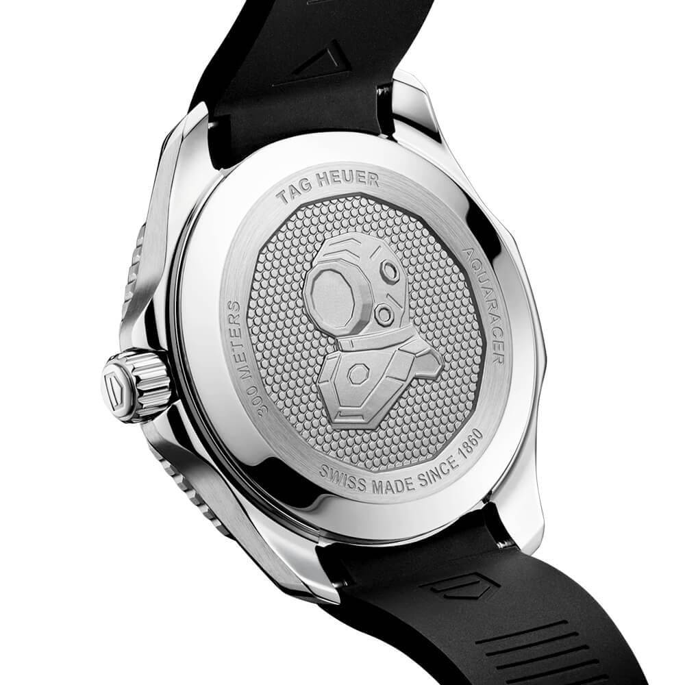 Aquaracer 43mm Black Dial & Ceramic Bezel Men's Automatic Strap Watch - Image 3
