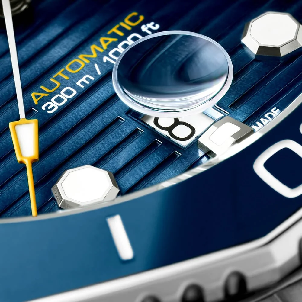 Aquaracer 43mm Blue Dial & Ceramic Bezel Men's Automatic Bracelet Watch - Image 3