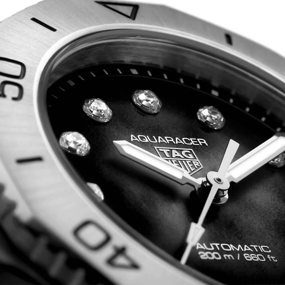 Aquaracer Professional 200 Date 30mm Black Diamond Dial Automatic Watch - Image 2