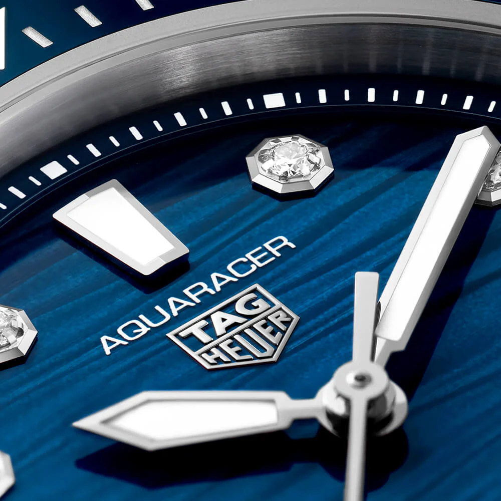 Aquaracer 36mm Blue Diamond Dial Automatic Bracelet Watch - Image 2