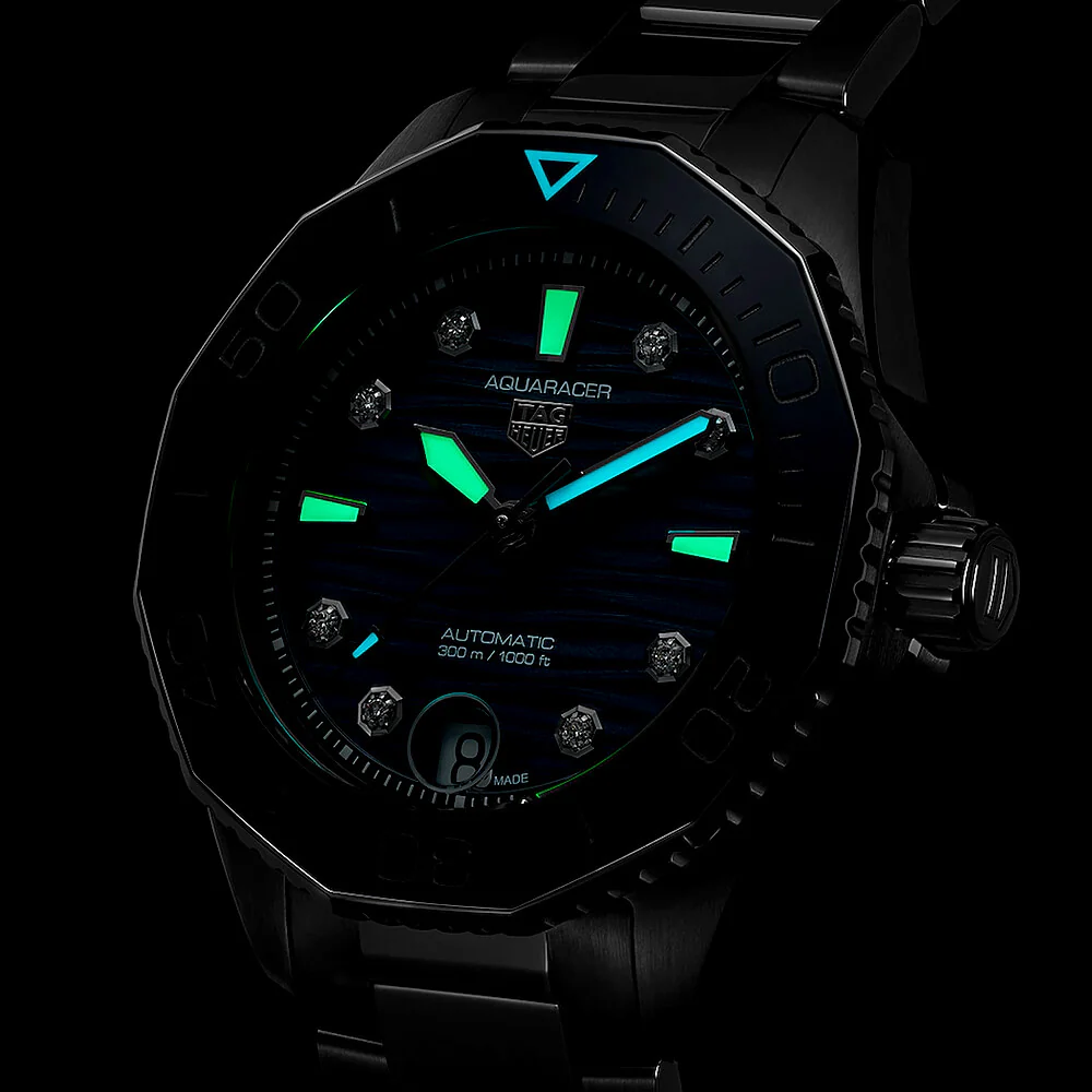 Aquaracer 36mm Blue Diamond Dial Automatic Bracelet Watch - Image 6