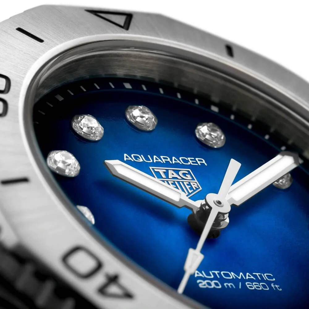 Aquaracer Professional 200 Date 30mm Blue Diamond Dial Automatic Watch - Image 2