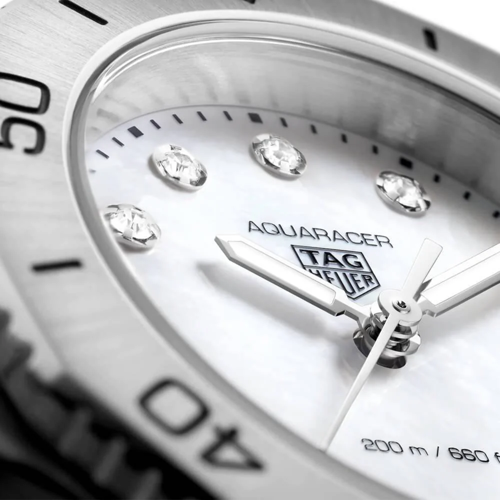 Aquaracer Professional 200 30mm White Mother of Pearl Diamond Dial Watch - Image 2