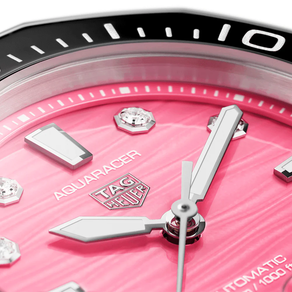 Aquaracer 36mm Pink Diamond Dial & Ceramic Bezel Ladies Automatic Watch - Image 2
