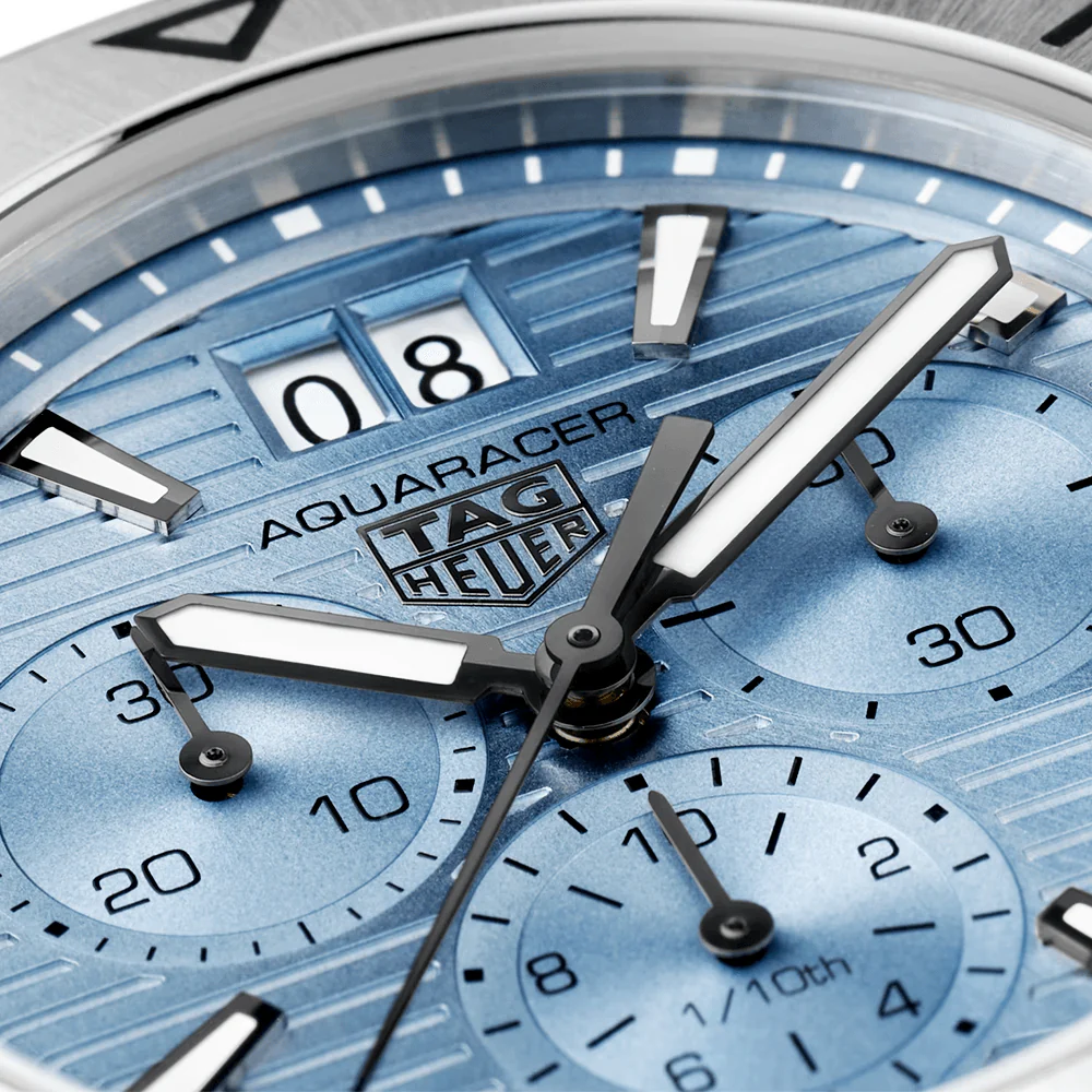 Aquaracer Professional 200 40mm Ice Blue Dial Chronograph Watch - Image 2