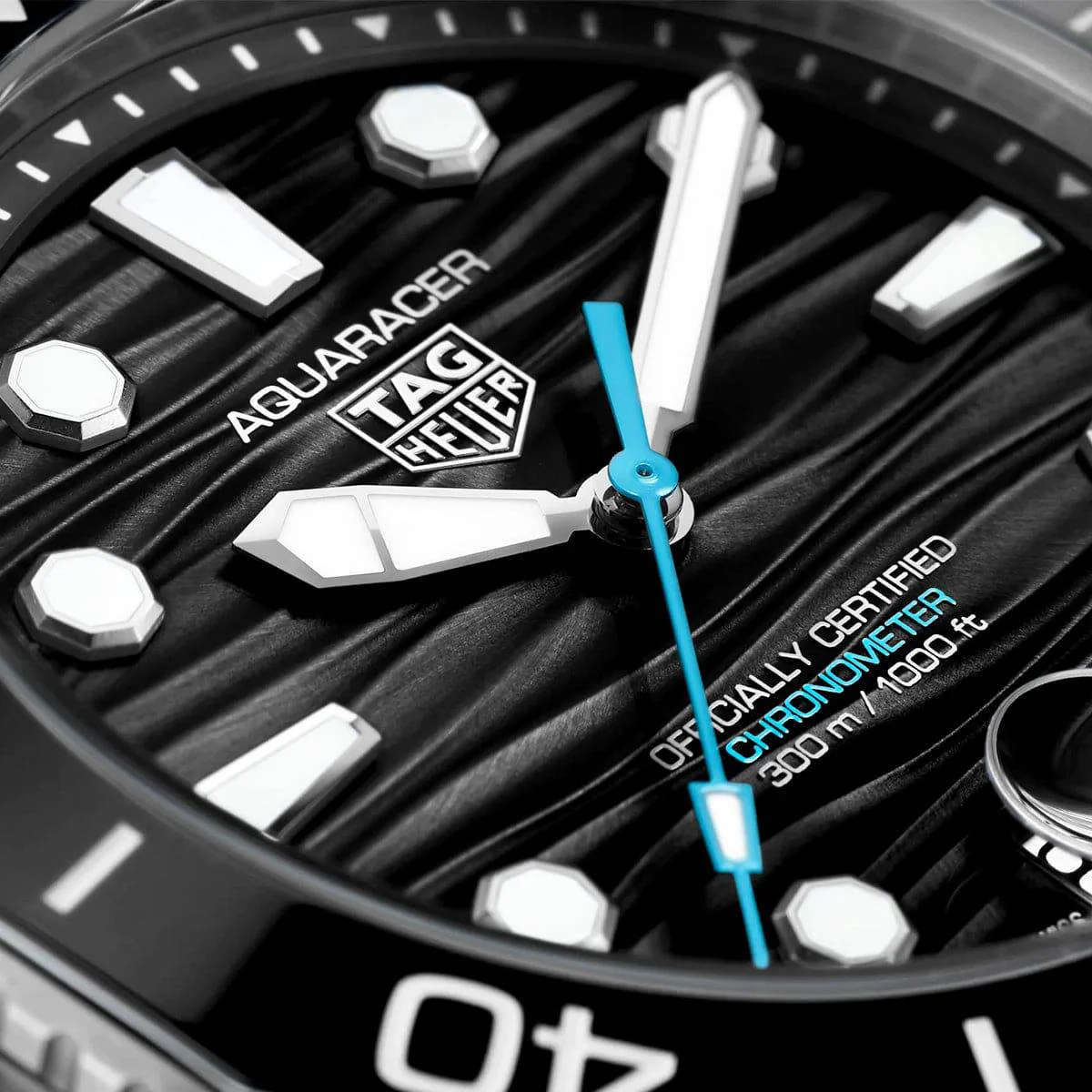 Aquaracer Professional 300 Date 42mm Black Dial Strap Watch - Image 2