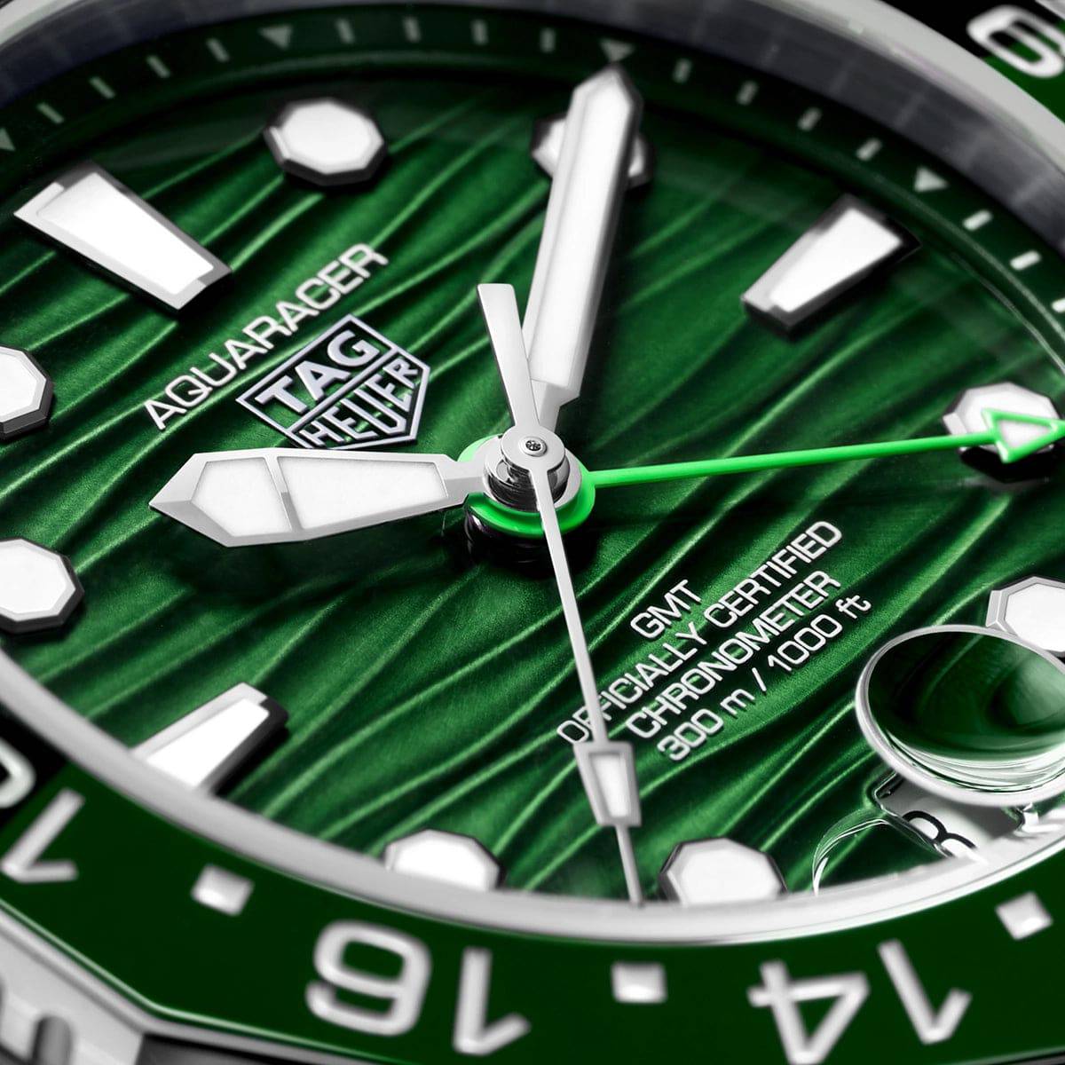 Aquaracer Professional 300 GMT 42mm Green Dial Bracelet Watch - Image 2