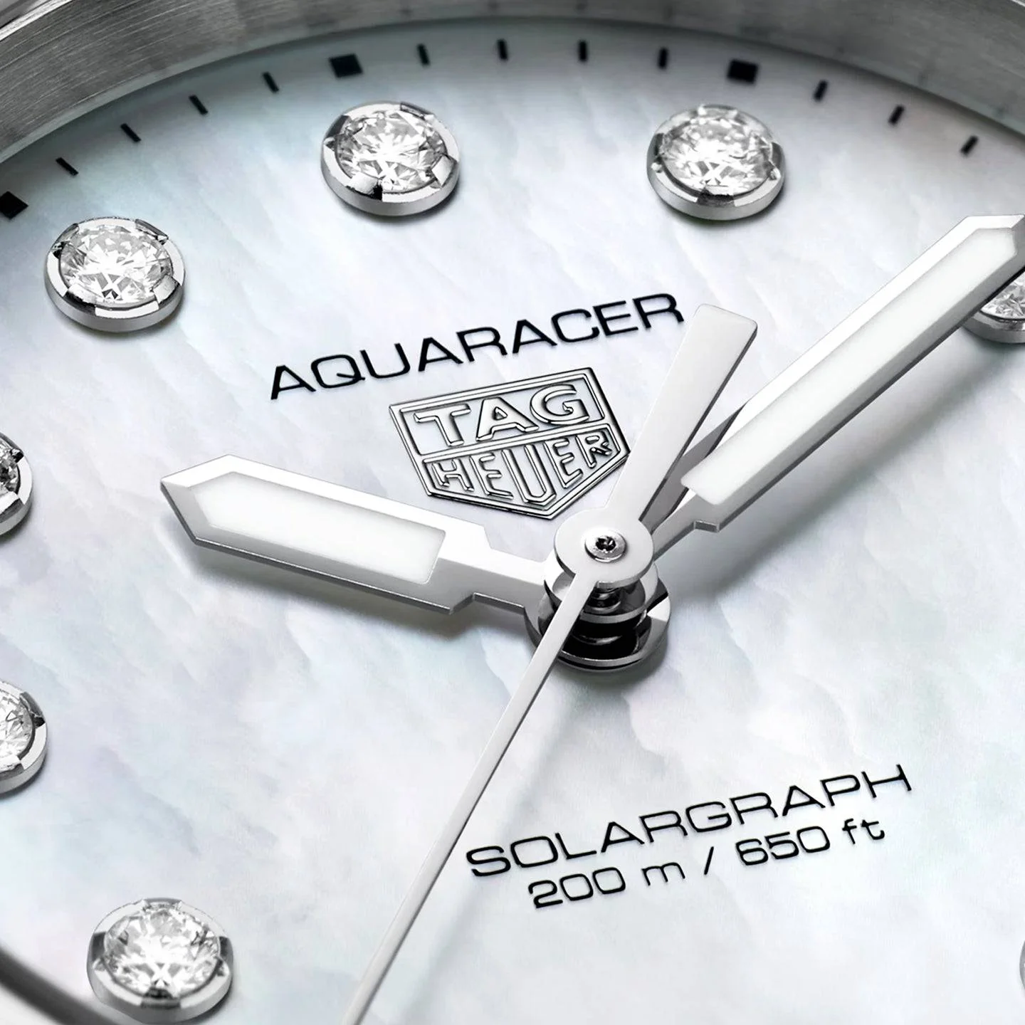 Aquaracer Professional 200 Solargraph 34mm Mother of Pearl Diamond Dial Watch - Image 2