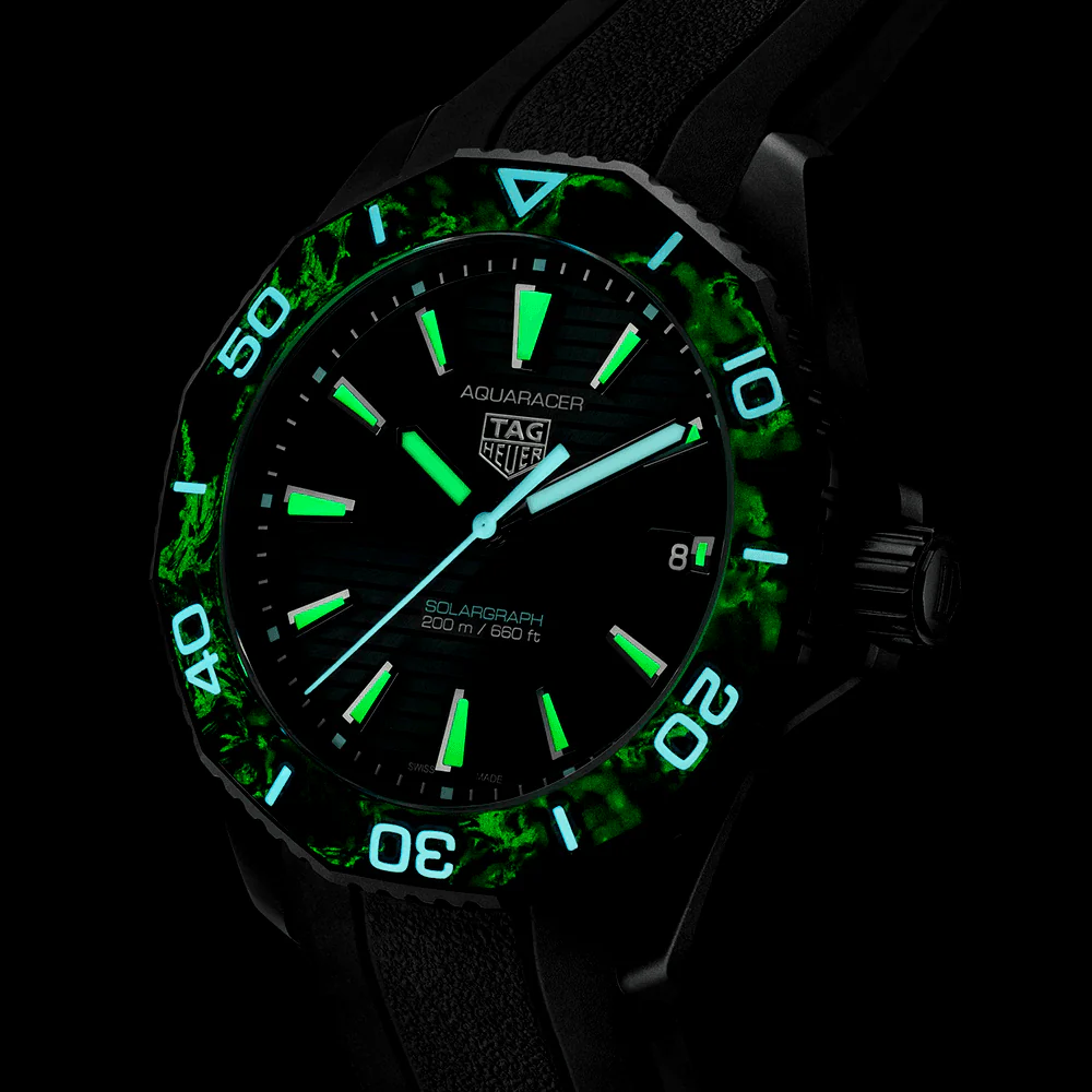 Aquaracer Professional 200 Solargraph 40mm Black DLC Mens Watch - Image 2
