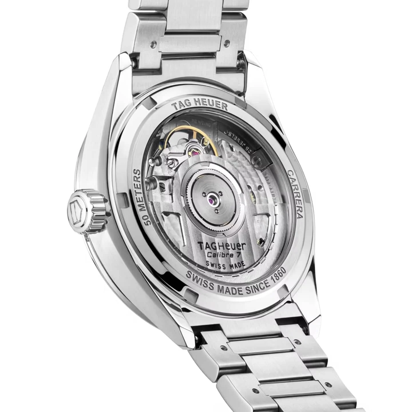 Carrera 36mm Powder Pink Dial Diamond Set Automatic Watch - Image 2