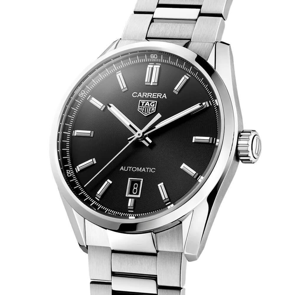 Carrera 39mm Black Dial Men's Automatic Bracelet Watch - Image 2