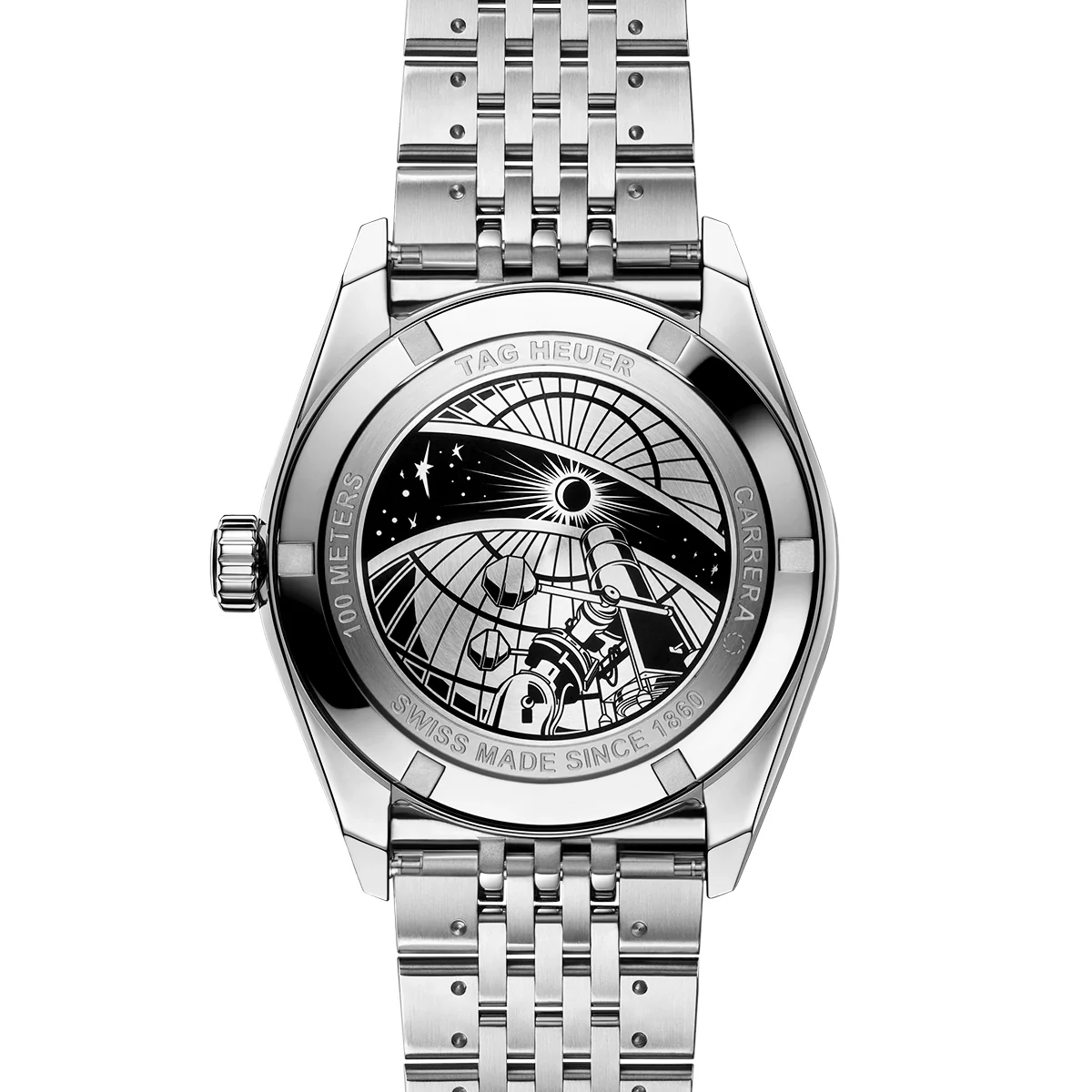 Carrera Astronomer 39mm Silver Dial Mens Automatic Bracelet Watch - Image 4