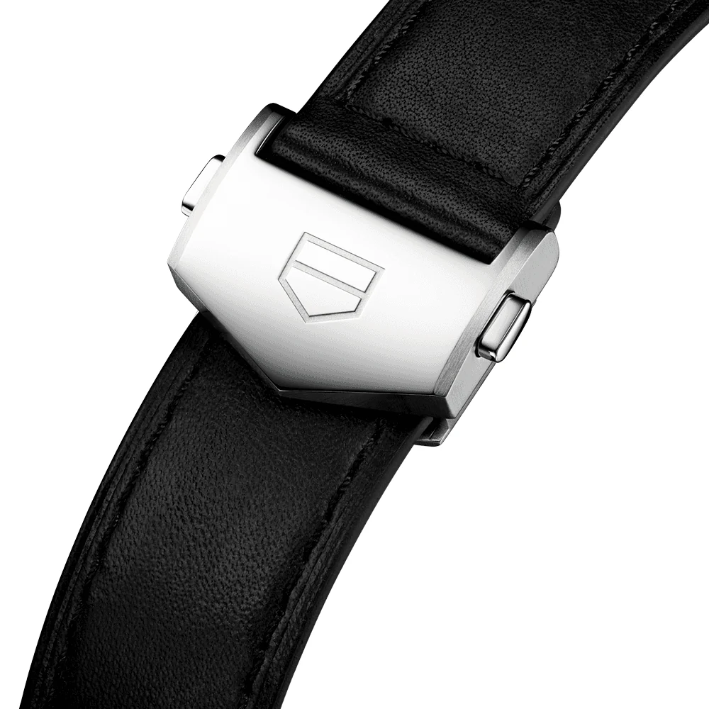 Carrera 39mm Black/Silver Dial Automatic Chronograph Strap Watch - Image 3