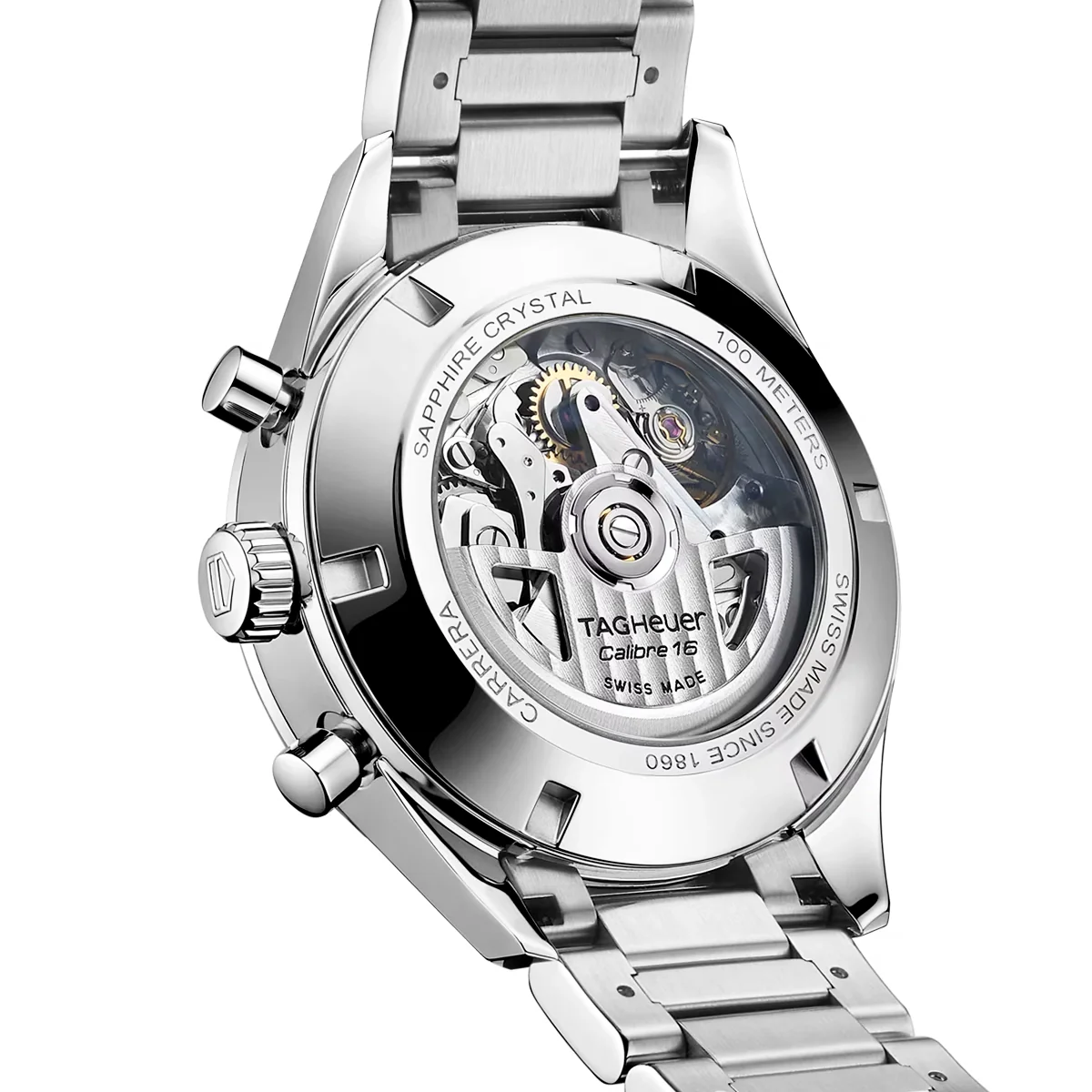 Carrera 41mm Blue Dial Automatic Chronograph Bracelet Watch - Image 5