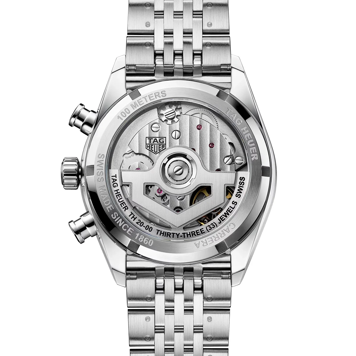 Carrera 39mm Blue Dial Automatic Chronograph Bracelet Watch - Image 4