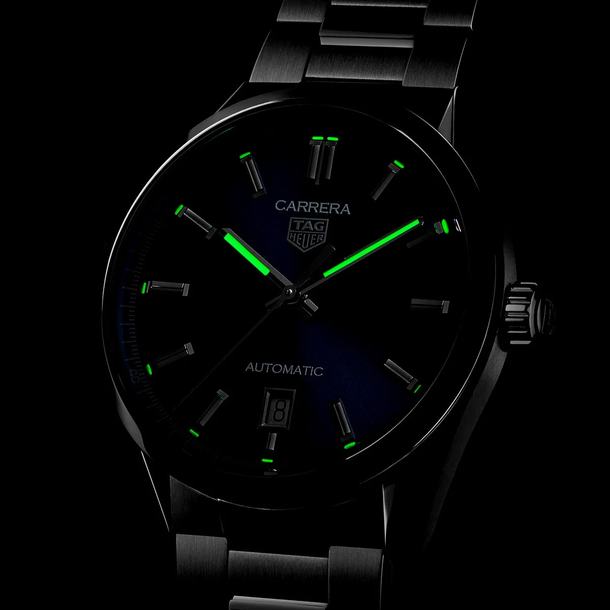 Carrera Date 39mm Blue Dial Men's Automatic Bracelet Watch - Image 3