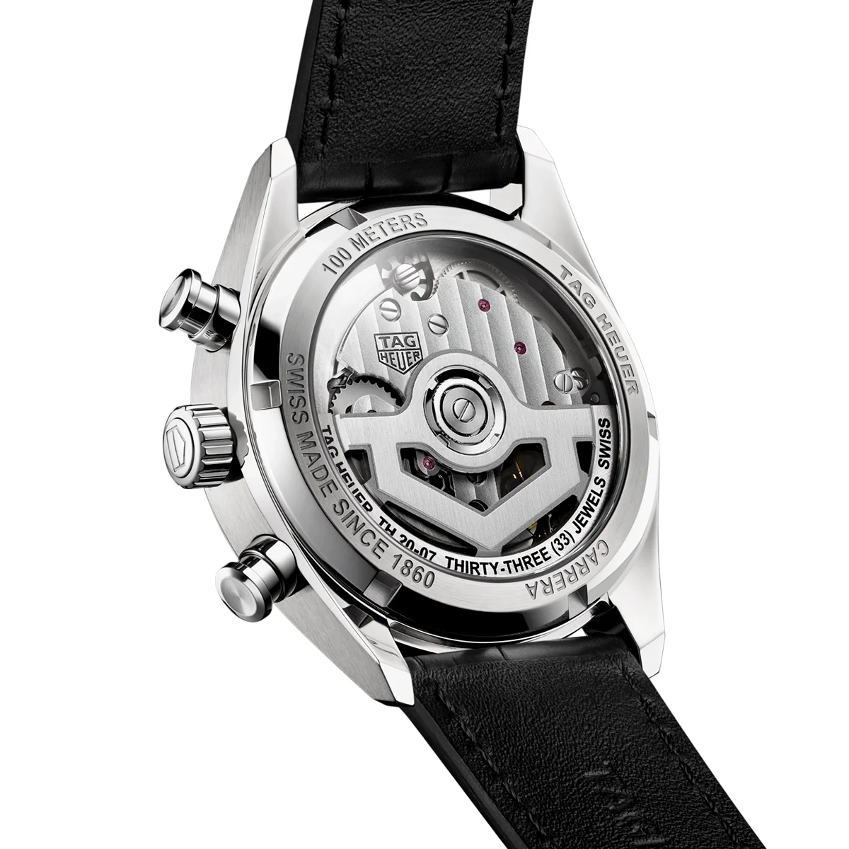 Carrera DATO 39mm Green Dial Automatic Chronograph Strap Watch - Image 4