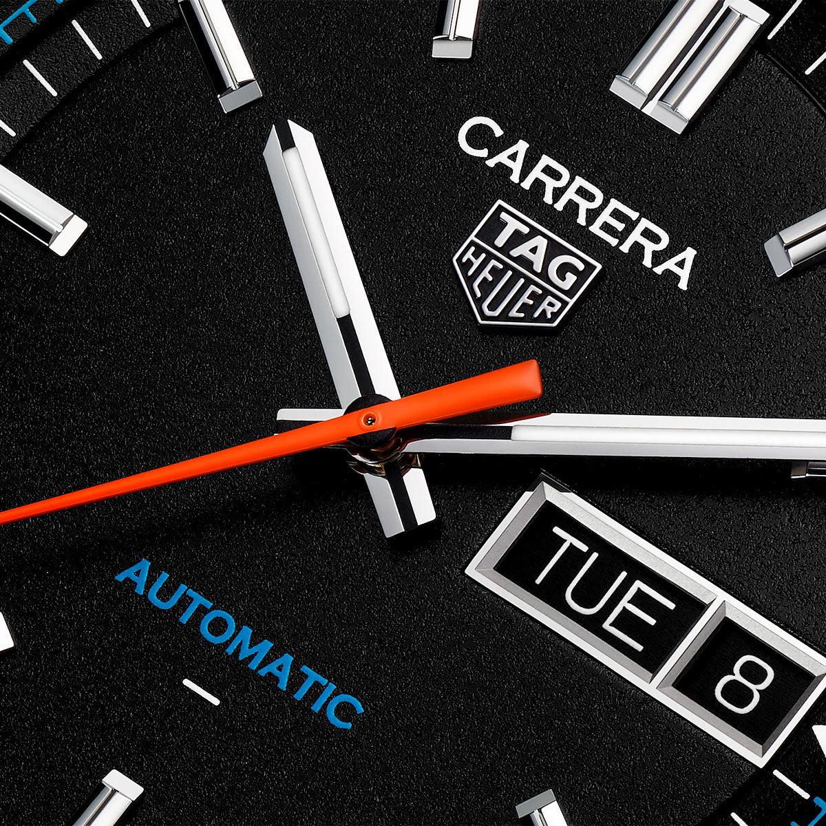 Carrera Day-Date 41mm Black Dial Automatic Strap Watch - Image 3