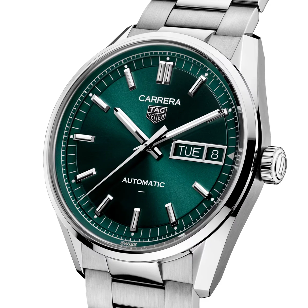 Carrera Day-Date 41mm Green Dial Mens Automatic Bracelet Watch - Image 2