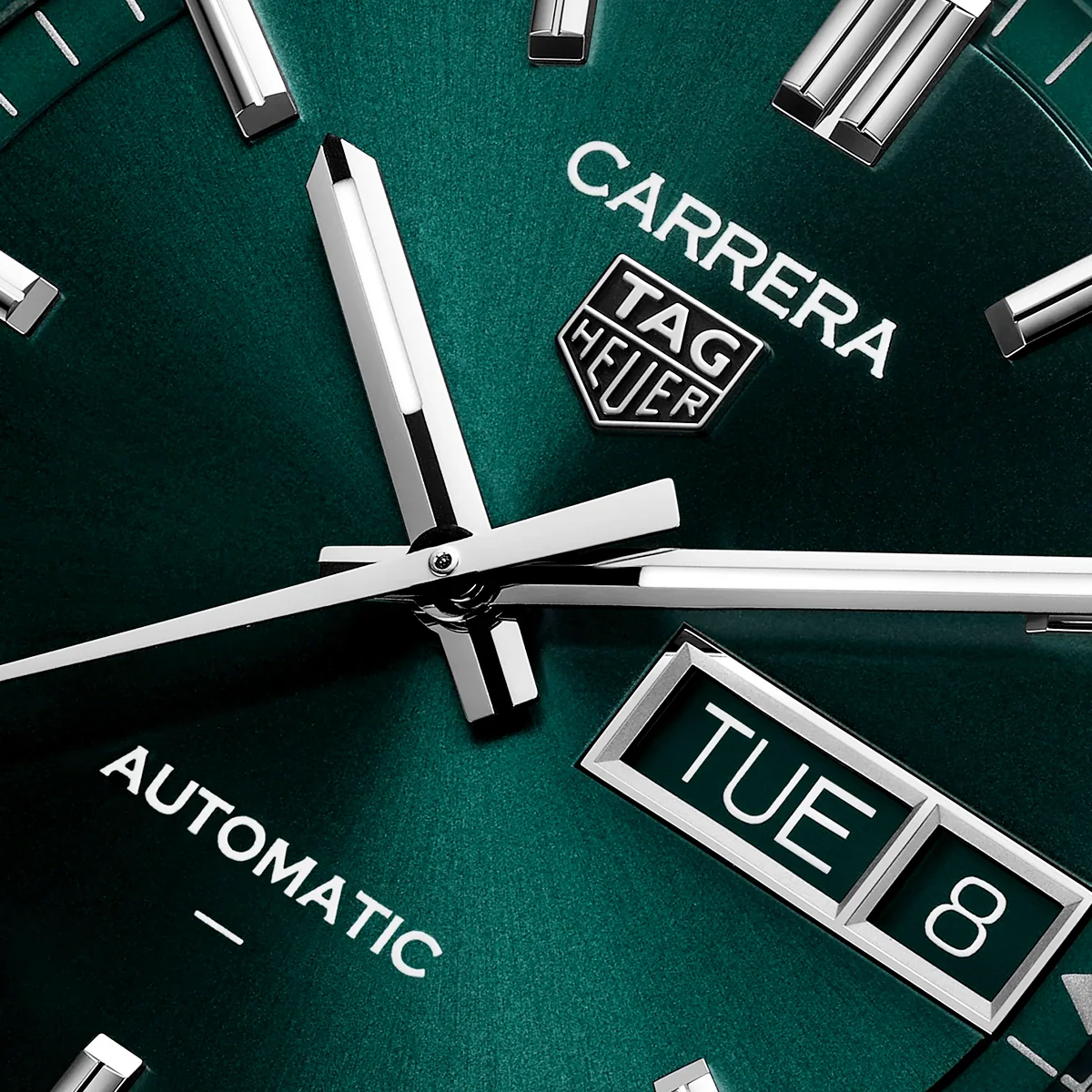 Carrera Day-Date 41mm Green Dial Mens Automatic Bracelet Watch - Image 3
