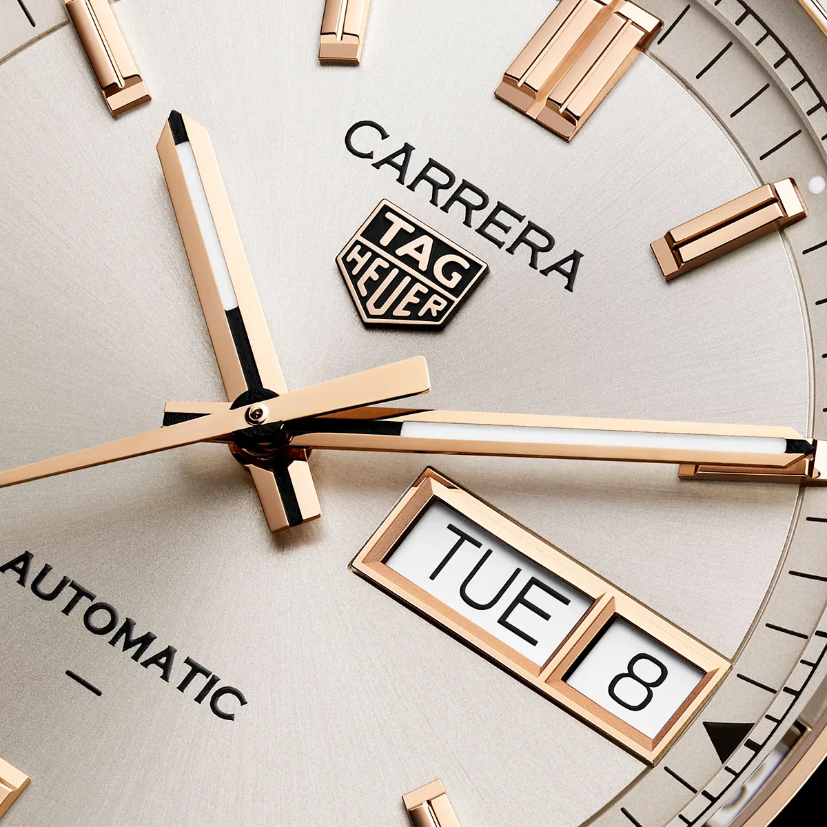 Carrera Day-Date 41mm Two-Tone Beige Dial Automatic Watch - Image 2