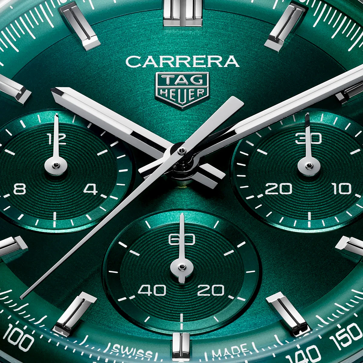 Carrera 41mm Green Dial Automatic Chronograph Bracelet Watch - Image 2