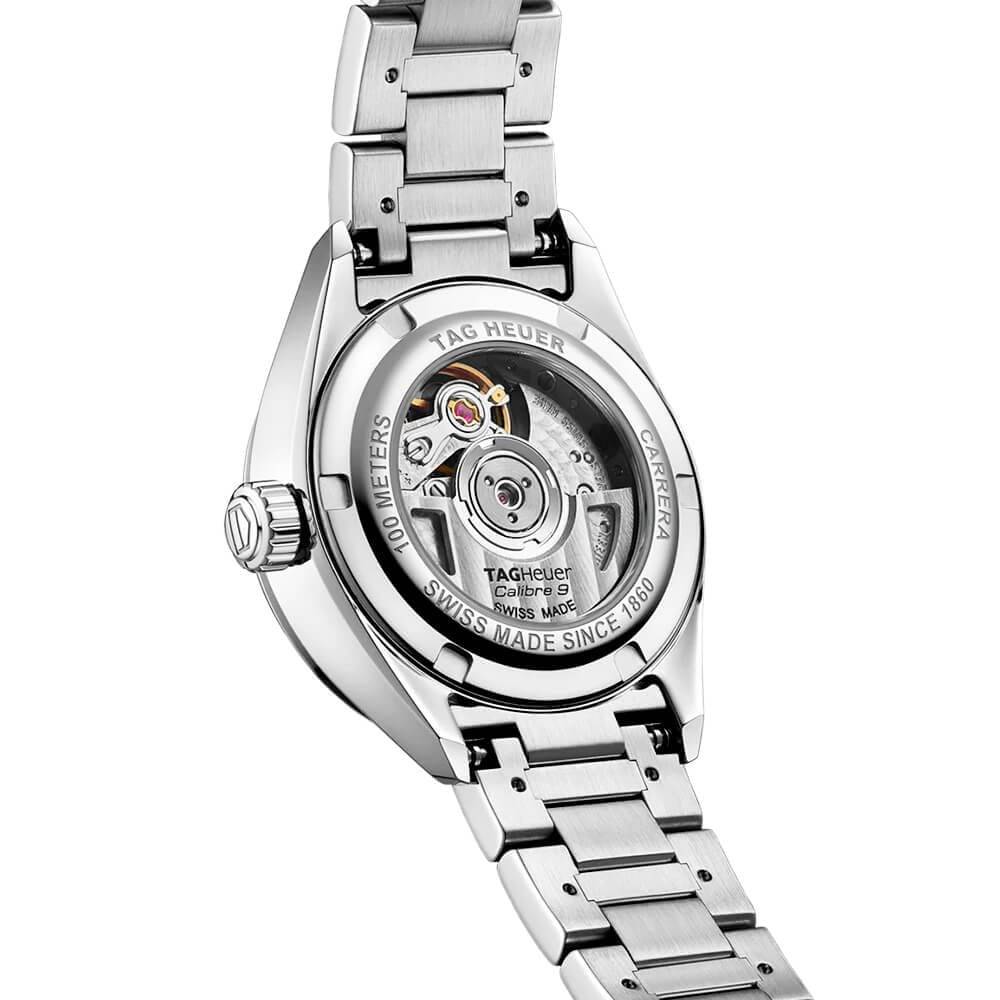 Carrera 29mm White Mother of Pearl Diamond Dial Ladies Bracelet Watch - Image 3