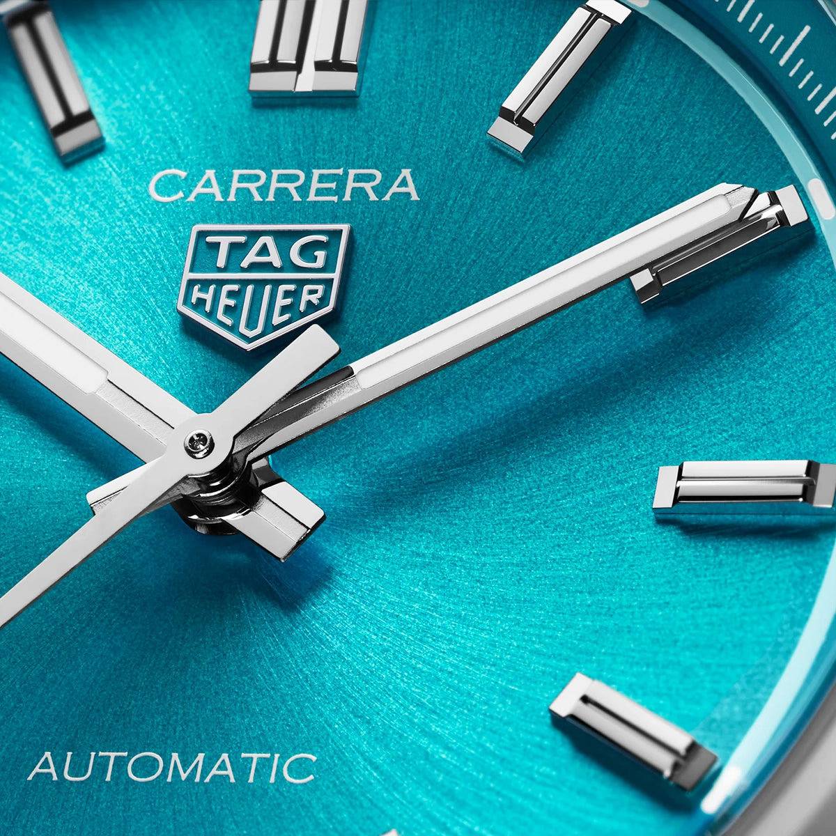 Carrera 36mm Turquoise Blue Dial Ladies Bracelet Watch - Image 2
