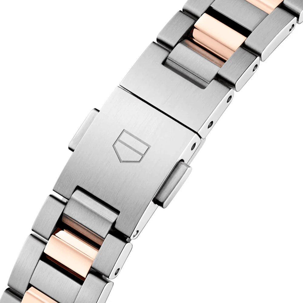 Carrera 29mm Two-Tone White Mother of Pearl Diamond Dial Bracelet Watch - Image 3