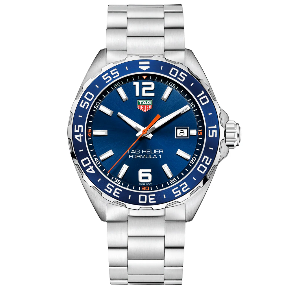 Formula 1 43mm Blue Sunray Dial Mens Bracelet Watch