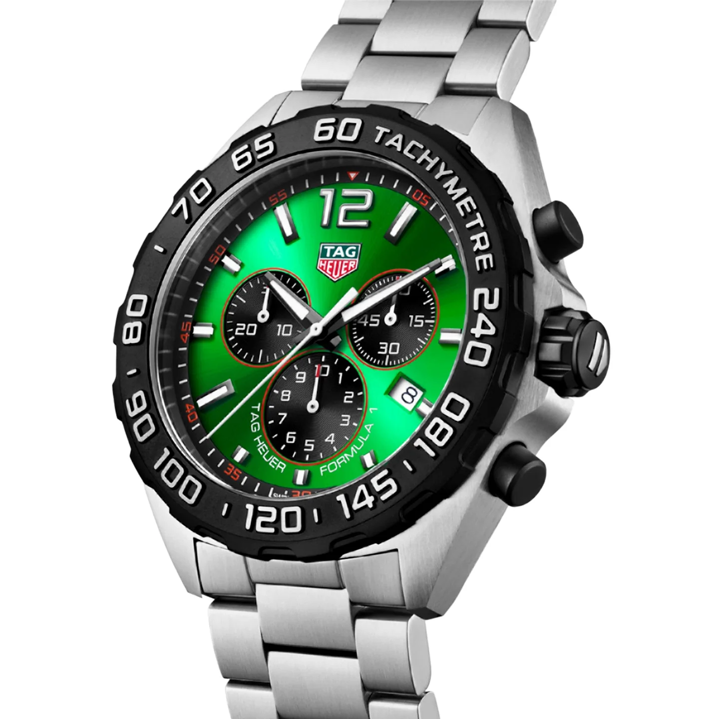 Formula 1 43mm Green Dial Men's Chronograph Bracelet Watch - Image 2
