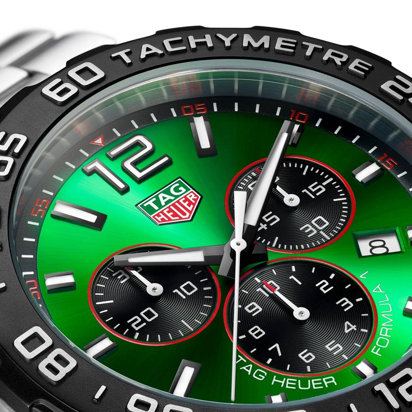 Formula 1 43mm Green Dial Men's Chronograph Bracelet Watch - Image 3