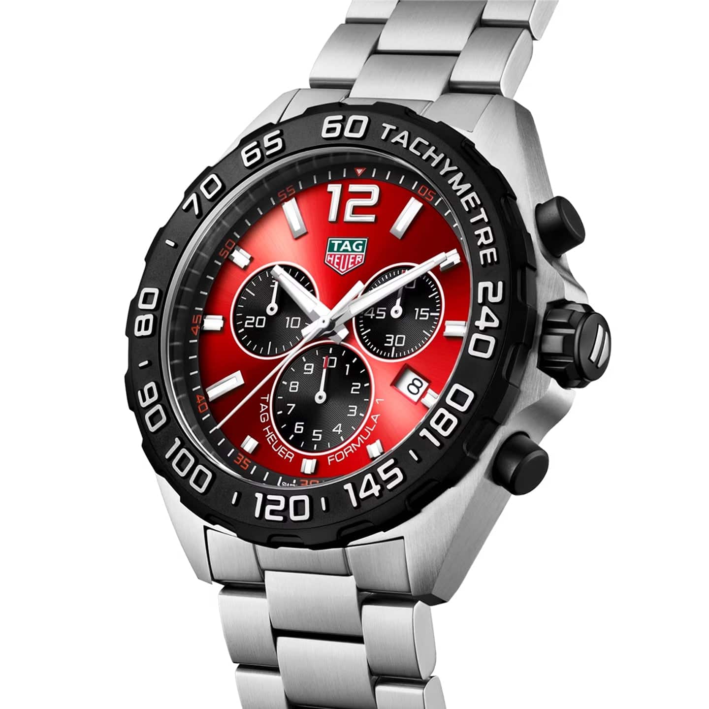 Formula 1 43mm Red Dial Men's Chronograph Bracelet Watch - Image 2
