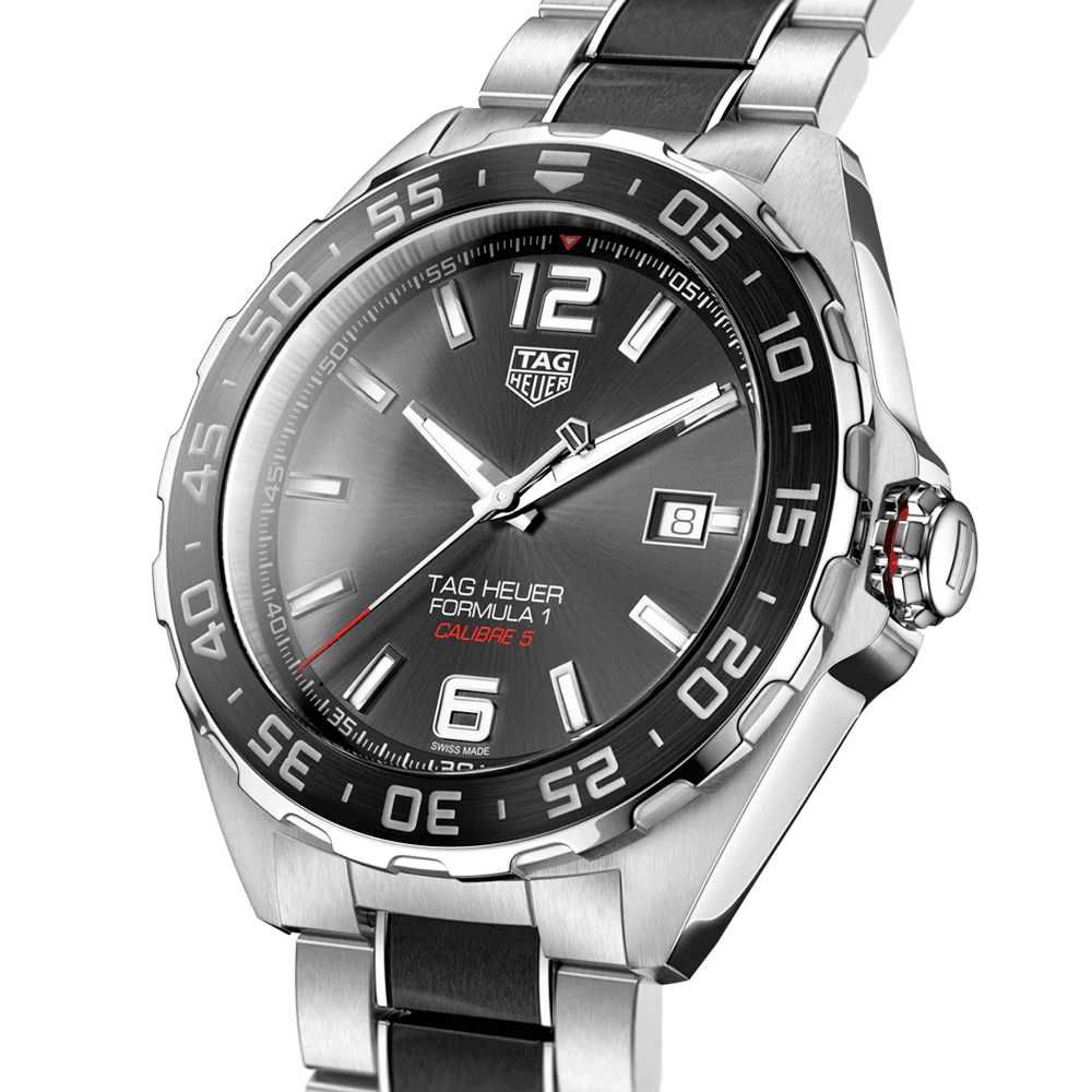 Formula 1 43mm Anthracite Dial Men's Automatic Two-Tone Bracelet Watch - Image 2