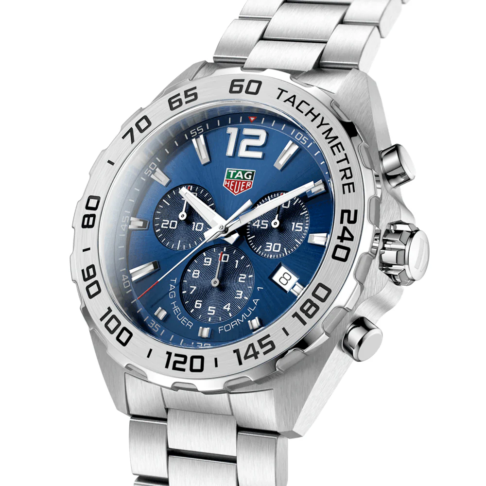 Formula 1 43mm Blue Dial Men's Chronograph Bracelet Watch - Image 3